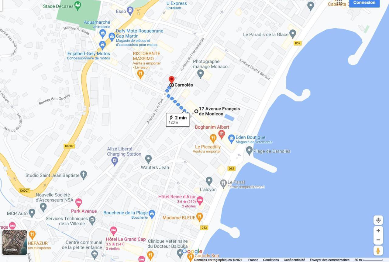 Chaleureux Studio, 200M De La Plage, Parking, Wifi Рокебрюн — Кап-Мартен Экстерьер фото